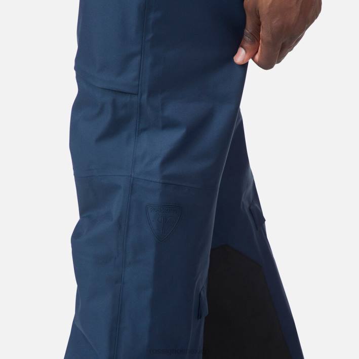hombres Rossignol pantalones skpr de tres capas HPXL380 fondos azul marino oscuro