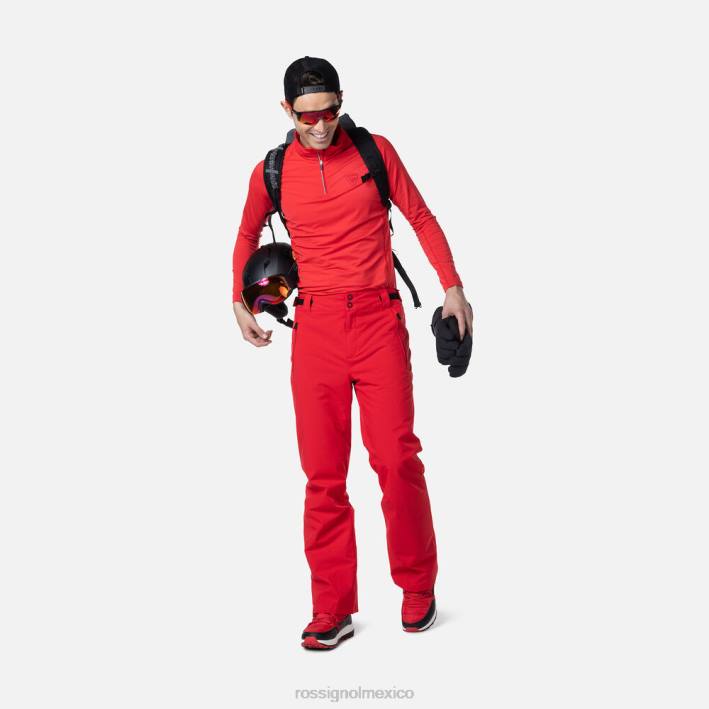 hombres Rossignol camiseta interior classique con media cremallera HPXL335 tapas deportivorojo