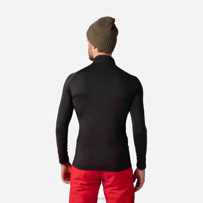 hombres Rossignol camiseta interior classique con media cremallera HPXL347 tapas negro