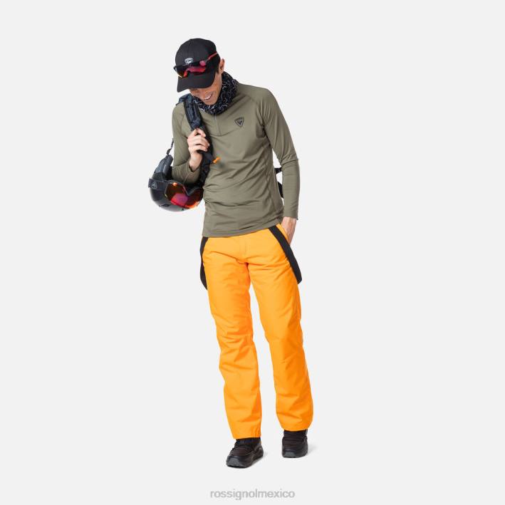 hombres Rossignol camiseta interior classique con media cremallera HPXL354 tapas higo