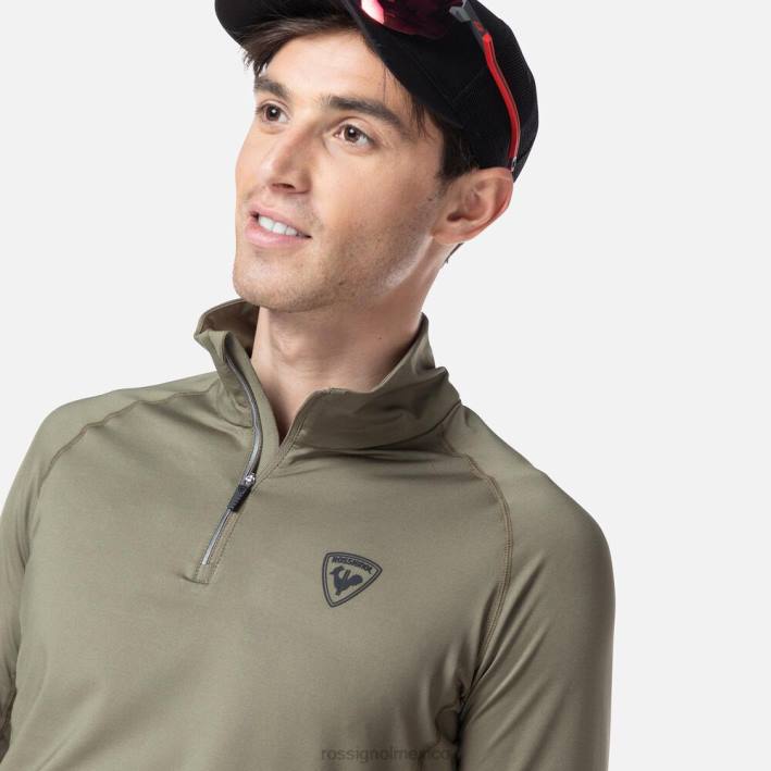 hombres Rossignol camiseta interior classique con media cremallera HPXL354 tapas higo