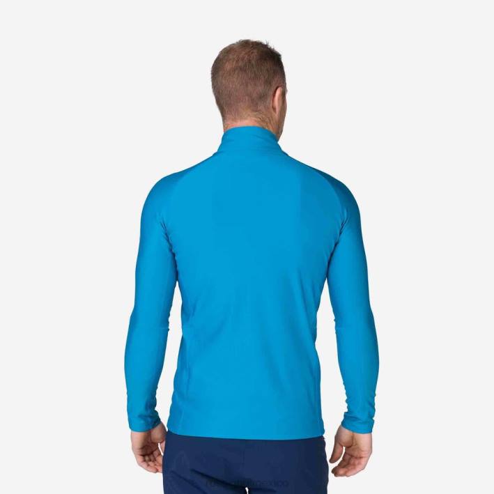 hombres Rossignol camiseta interior classique con media cremallera HPXL475 tapas azul de etilo