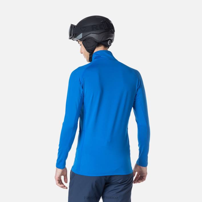 hombres Rossignol camiseta interior classique con media cremallera HPXL557 tapas lazuliazul