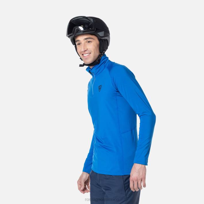 hombres Rossignol camiseta interior classique con media cremallera HPXL557 tapas lazuliazul