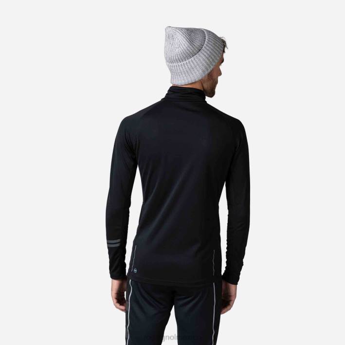 hombres Rossignol camiseta interior con media cremallera poursuite HPXL410 tapas negro
