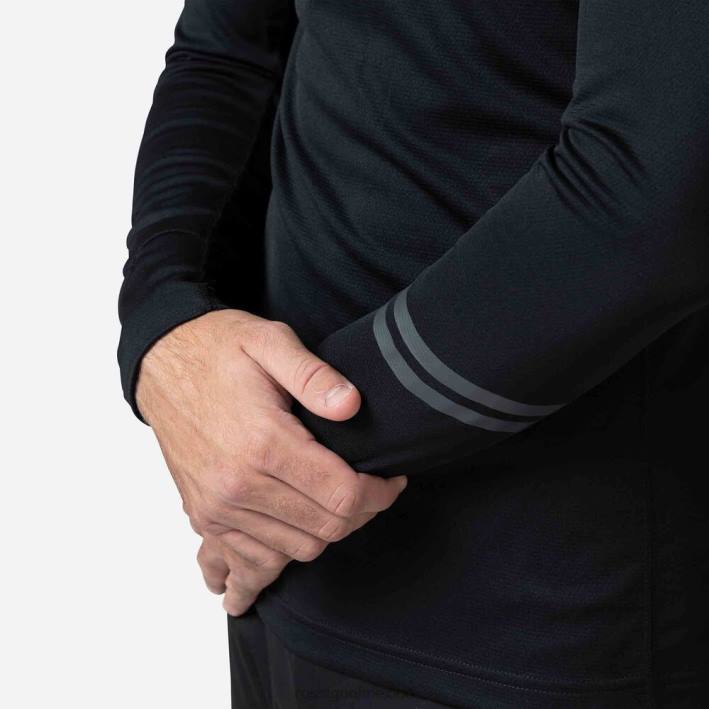 hombres Rossignol camiseta interior con media cremallera poursuite HPXL410 tapas negro