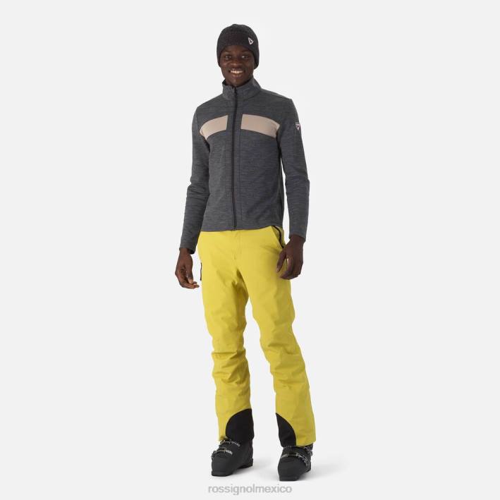 hombres Rossignol React Merino capa intermedia con cremallera completa HPXL64 tapas negro