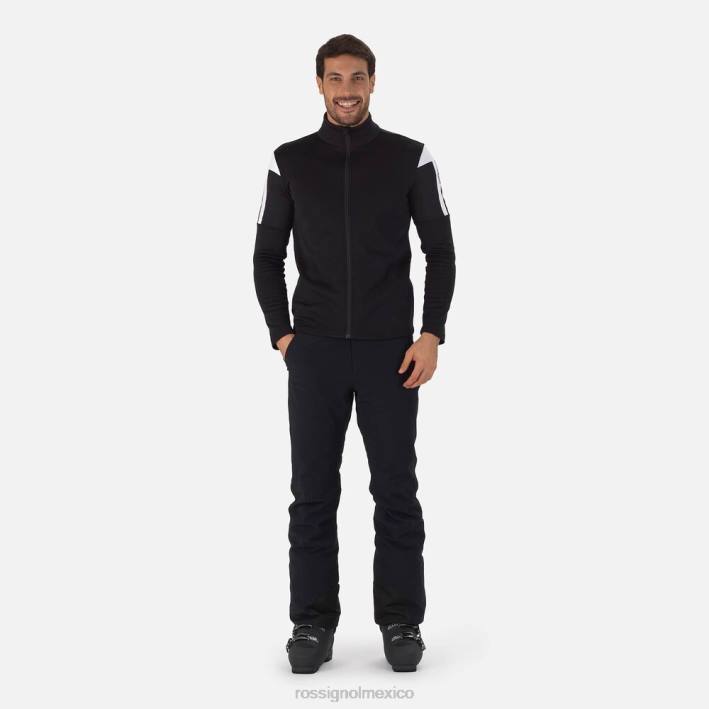 hombres Rossignol capa intermedia aérea con cremallera completa HPXL552 tapas negro