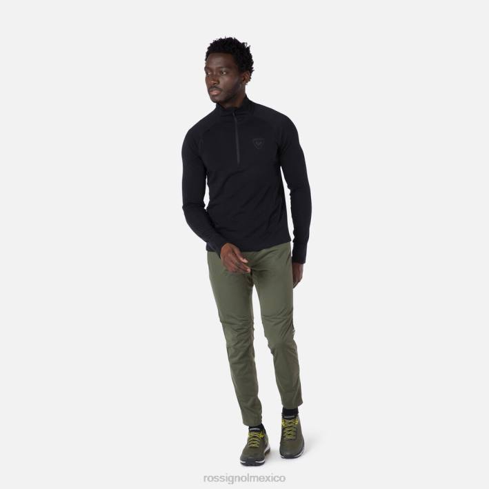 hombres Rossignol capa intermedia skpr con media cremallera HPXL576 tapas negro