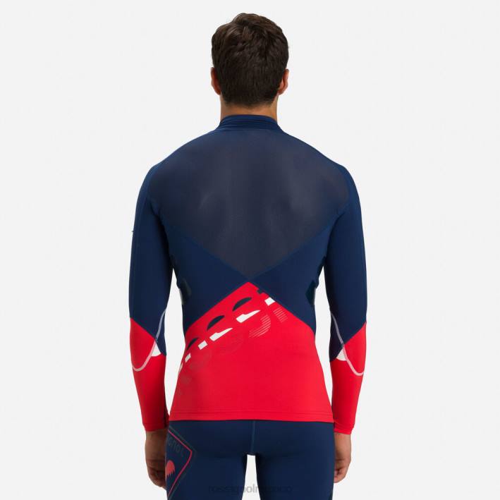 hombres Rossignol camiseta de carrera de compresión infini HPXL427 tapas azul marino oscuro