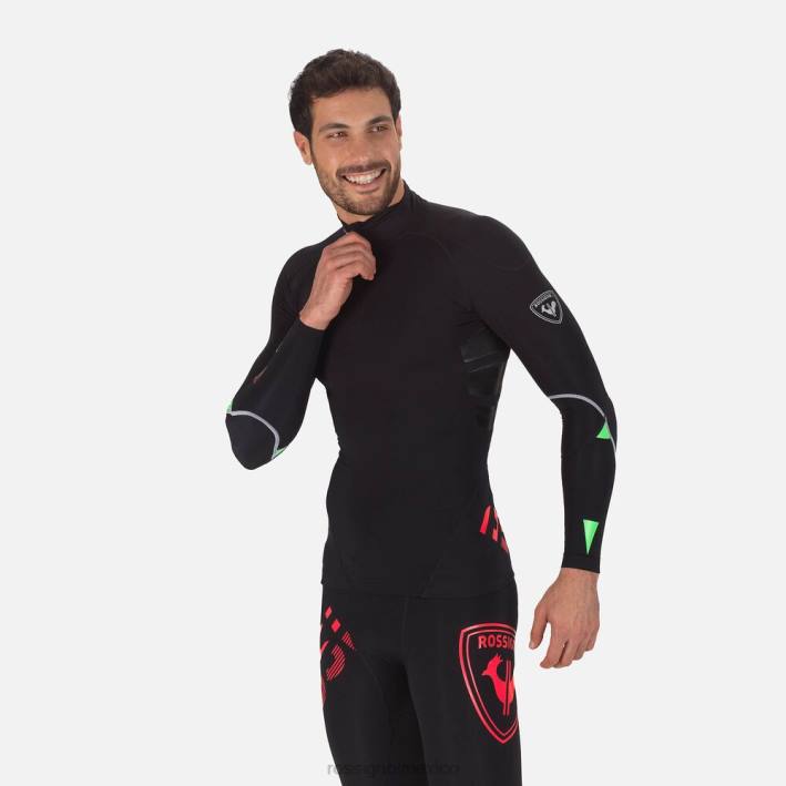 hombres Rossignol camiseta de carrera de compresión infini HPXL569 tapas rojo neón