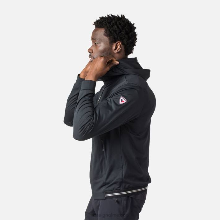 hombres Rossignol sudadera con capucha ecológica y cierre completo HPXL483 tapas negro