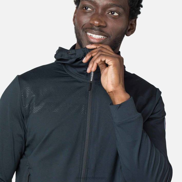 hombres Rossignol sudadera con capucha ecológica y cierre completo HPXL483 tapas negro