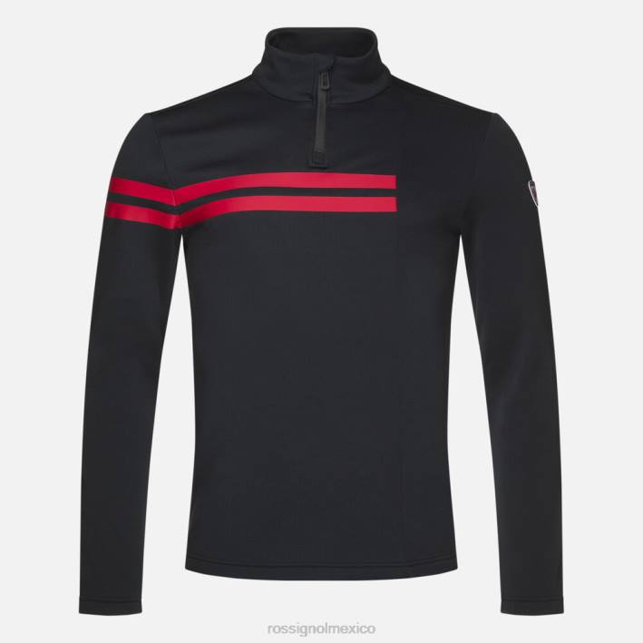 hombres Rossignol top resort con media cremallera HPXL607 tapas negro