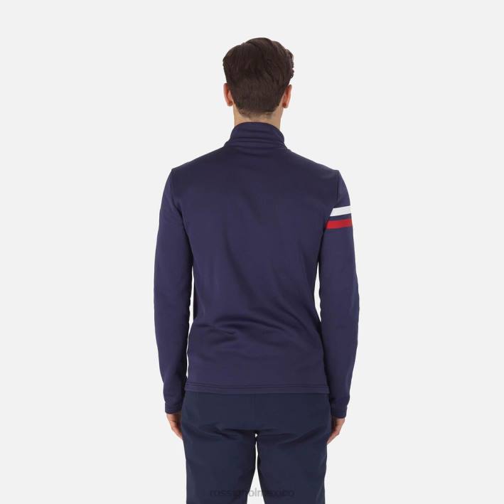 hombres Rossignol top resort con media cremallera HPXL675 tapas azul marino oscuro