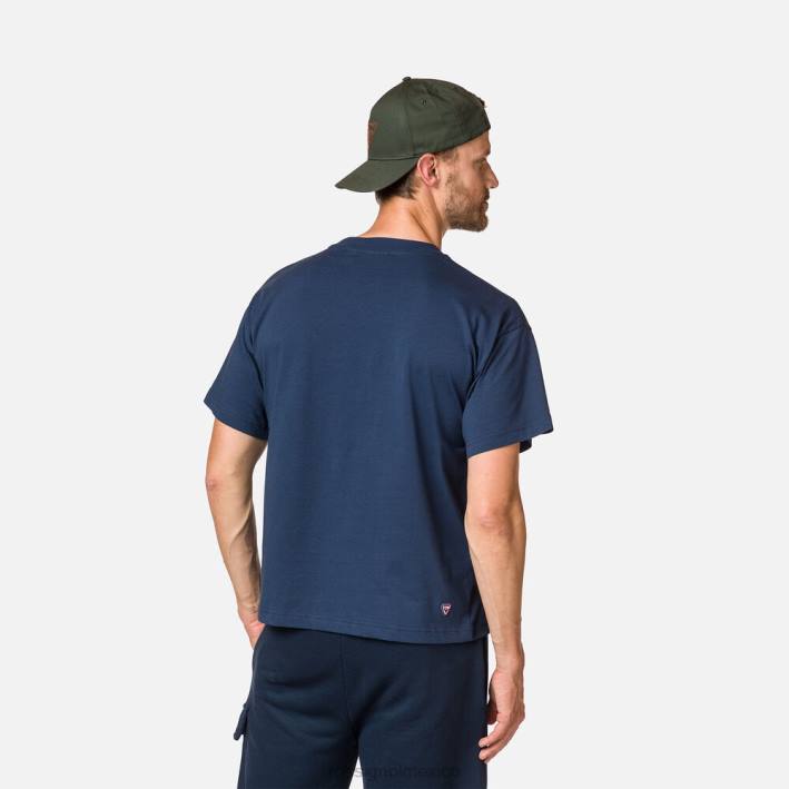 hombres Rossignol Camiseta cómoda de algodón con estampado gráfico. HPXL350 tapas azul marino oscuro