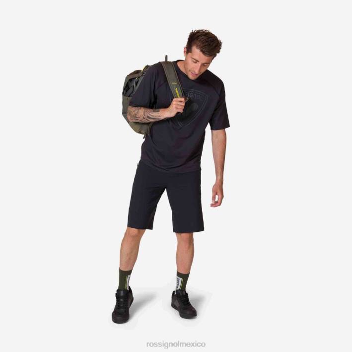 hombres Rossignol Jersey de manga corta con corte clásico. HPXL26 tapas negro