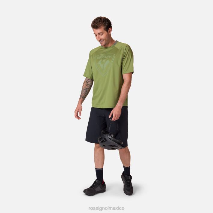 hombres Rossignol Jersey de manga corta con corte clásico. HPXL28 tapas Musgo Verde