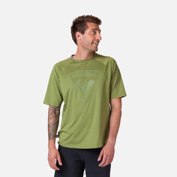 hombres Rossignol Jersey de manga corta con corte clásico. HPXL28 tapas Musgo Verde