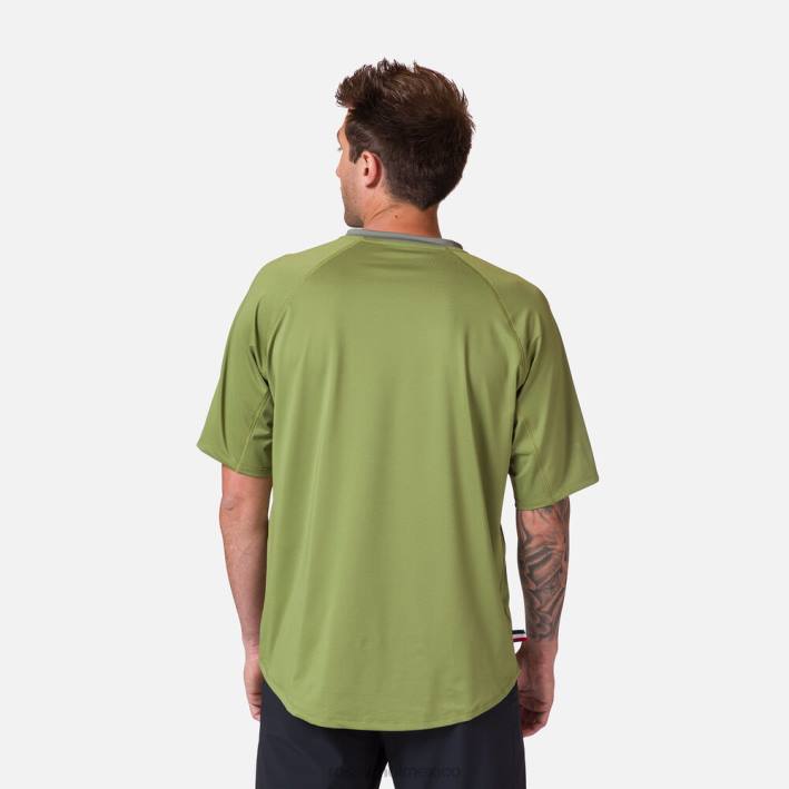 hombres Rossignol Jersey de manga corta con corte clásico. HPXL28 tapas Musgo Verde