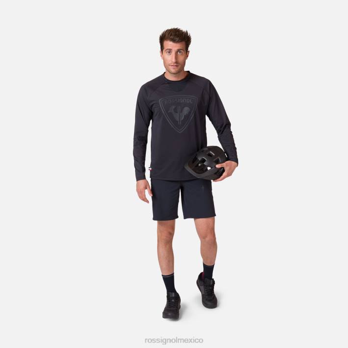 hombres Rossignol Jersey de manga larga con corte clásico. HPXL370 tapas negro