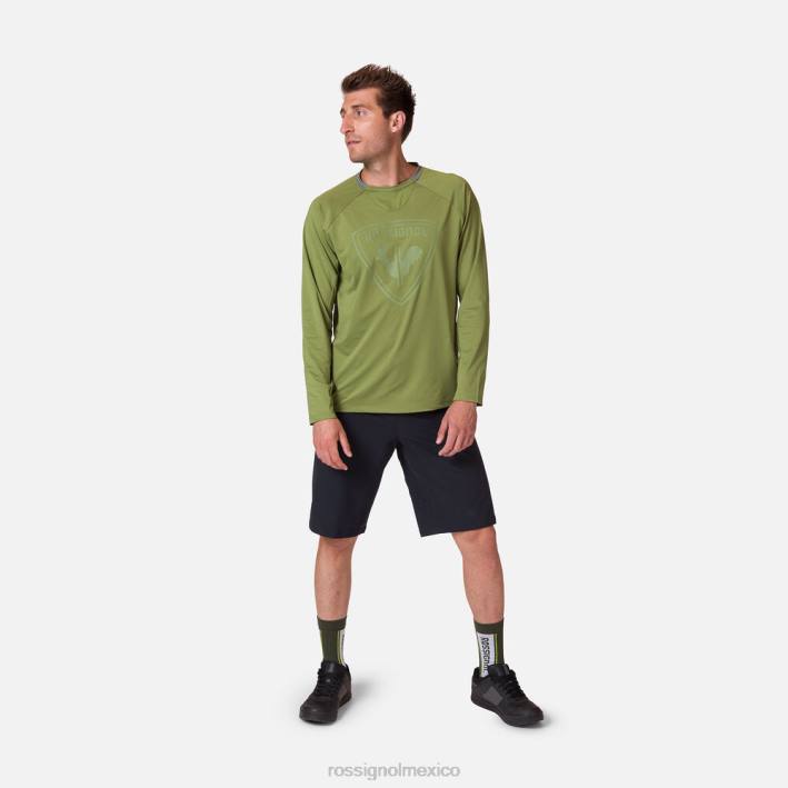 hombres Rossignol Jersey de manga larga con corte clásico. HPXL70 tapas Musgo Verde