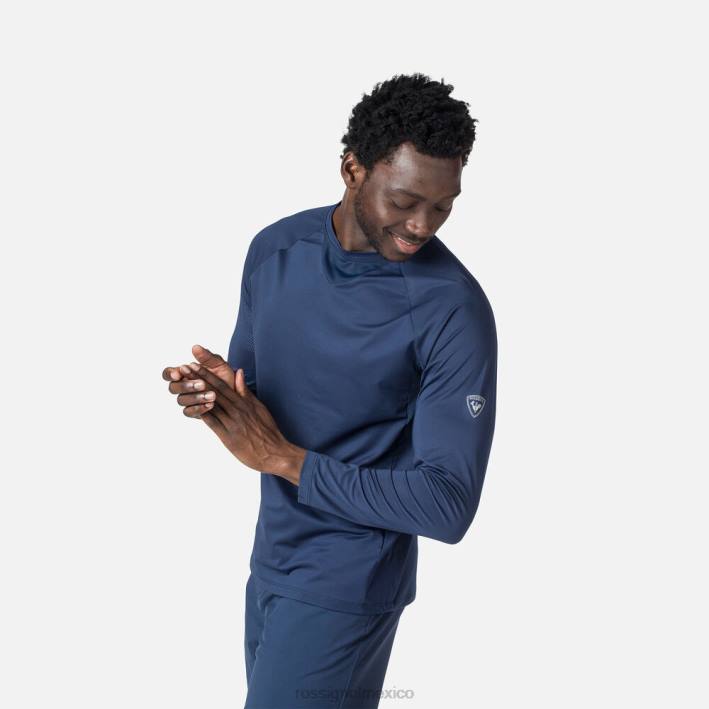 hombres Rossignol Jersey de manga larga y ajuste relajado. HPXL86 tapas azul marino oscuro