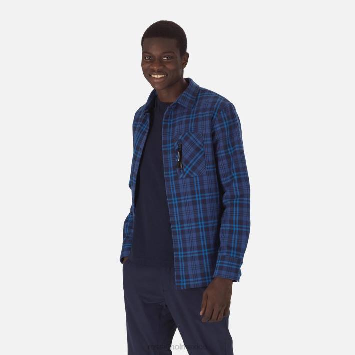 hombres Rossignol camisa de franela HPXL76 tapas azul marino oscuro