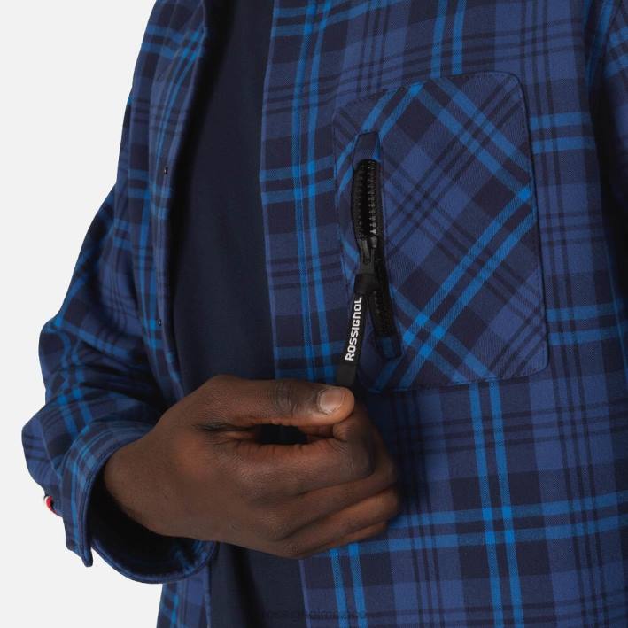 hombres Rossignol camisa de franela HPXL76 tapas azul marino oscuro