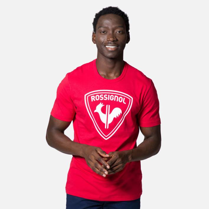 hombres Rossignol camiseta con logo HPXL128 tapas carmín