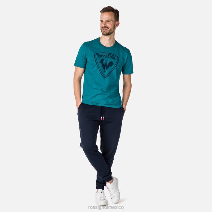hombres Rossignol camiseta con logo HPXL407 tapas esmeralda oscura