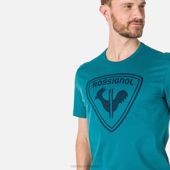 hombres Rossignol camiseta con logo HPXL407 tapas esmeralda oscura