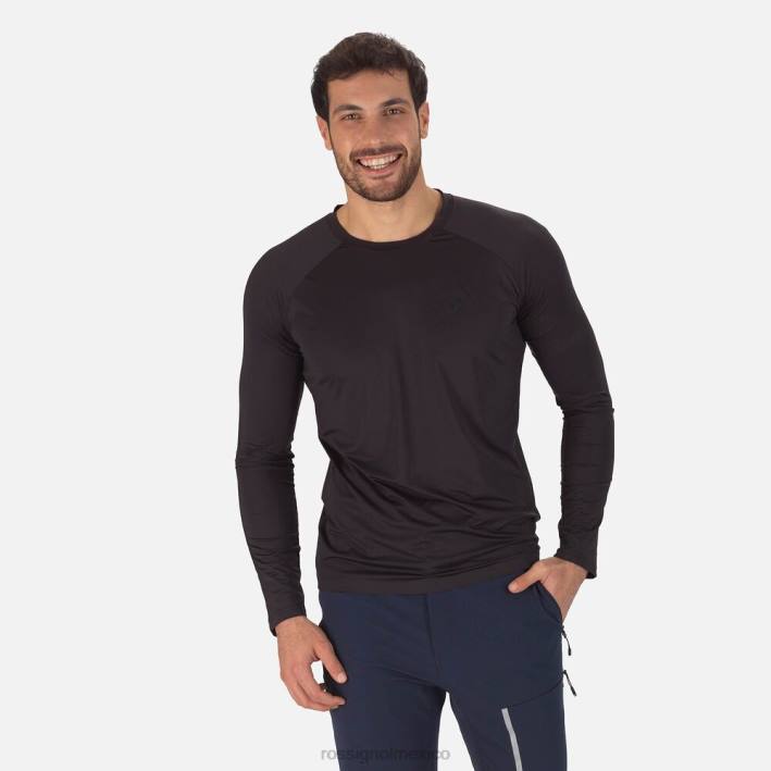 hombres Rossignol camiseta de manga larga skpr HPXL310 tapas negro