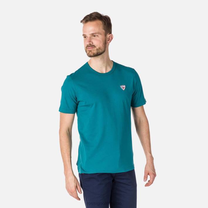 hombres Rossignol camiseta lisa con logo HPXL105 tapas esmeralda oscura
