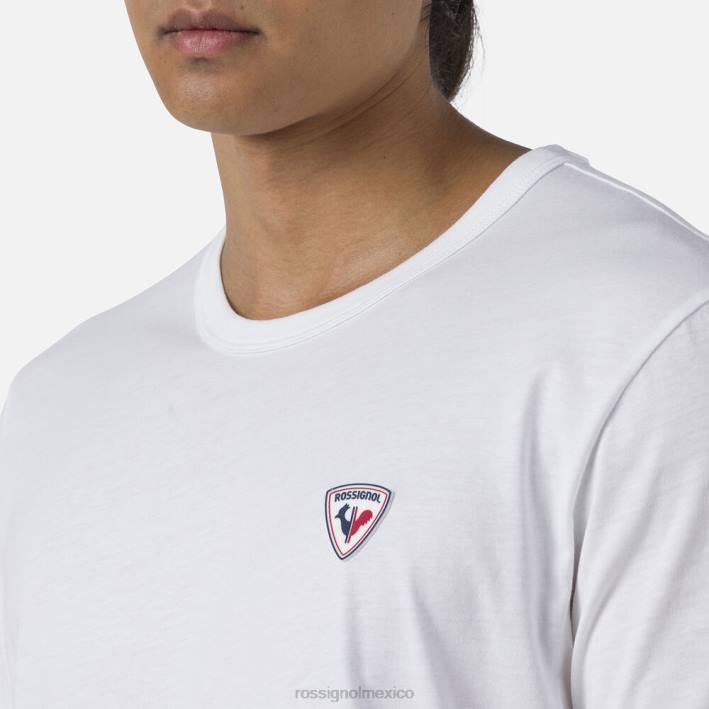 hombres Rossignol camiseta lisa con logo HPXL40 tapas blanco