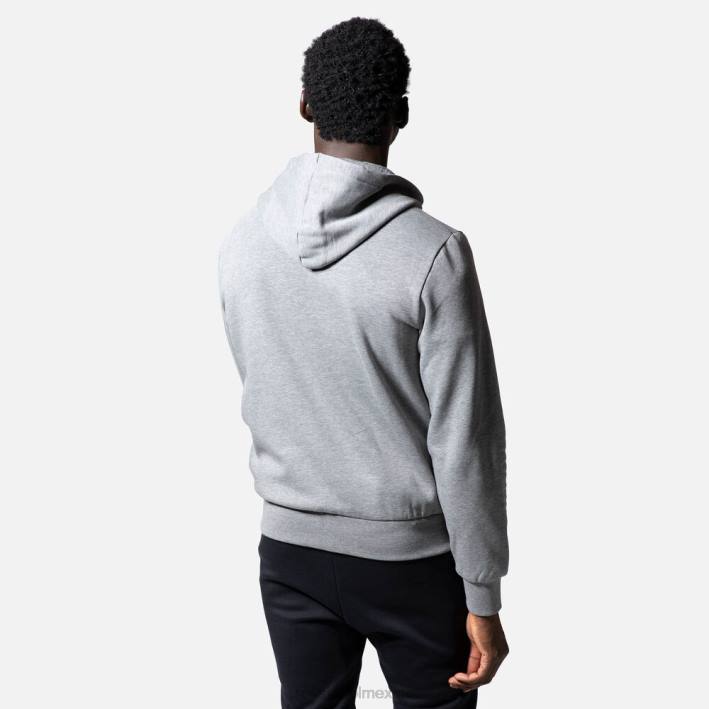 hombres Rossignol sudadera con capucha y cierre completo con logo HPXL471 tapas cuero gris