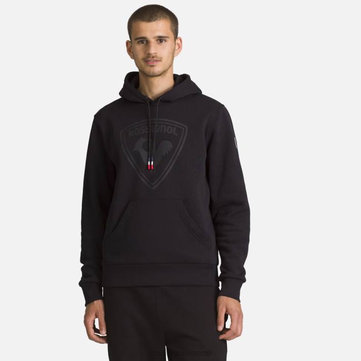 hombres Rossignol sudadera con capucha y logo HPXL432 tapas negro