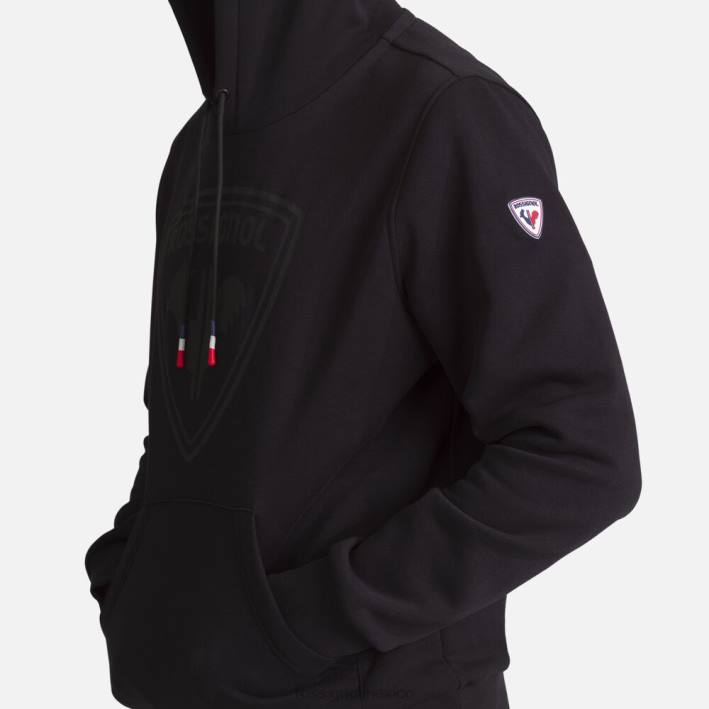 hombres Rossignol sudadera con capucha y logo HPXL432 tapas negro