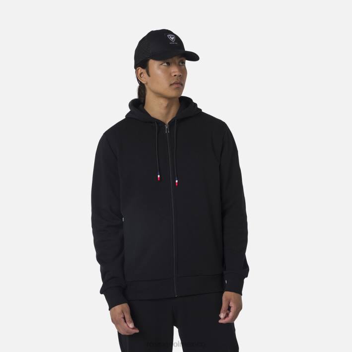 hombres Rossignol sudadera con logo y cierre completo HPXL323 tapas negro