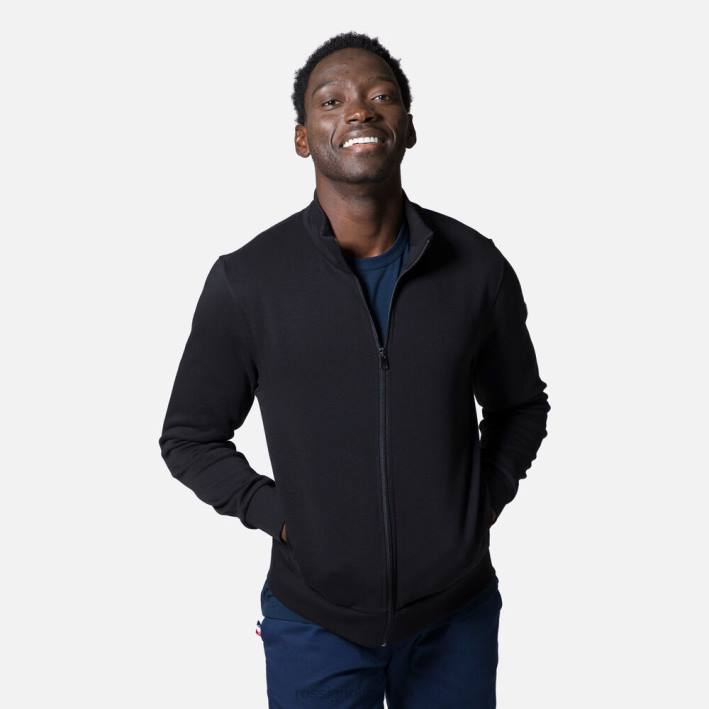 hombres Rossignol sudadera con logo y cierre completo HPXL430 tapas negro