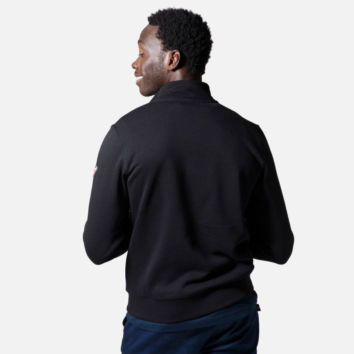 hombres Rossignol sudadera con logo y cierre completo HPXL430 tapas negro