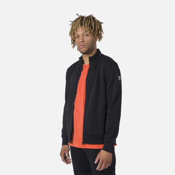 hombres Rossignol sudadera con logo y cierre completo HPXL433 tapas negro