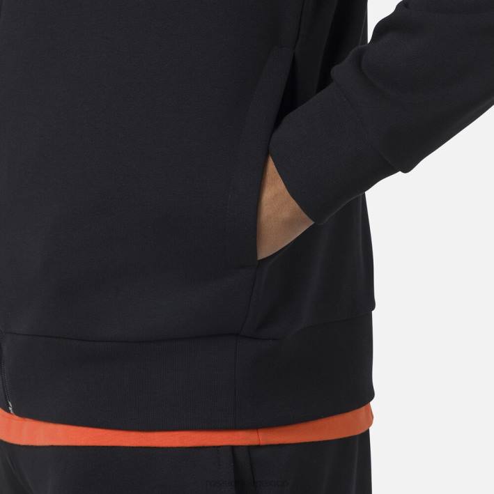 hombres Rossignol sudadera con logo y cierre completo HPXL433 tapas negro
