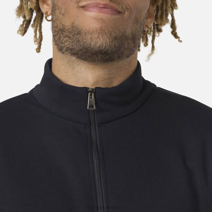 hombres Rossignol sudadera con logo y cierre completo HPXL433 tapas negro