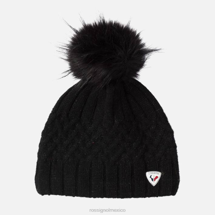 mujer Rossignol gorro de poliéster HPXL932 accesorios negro