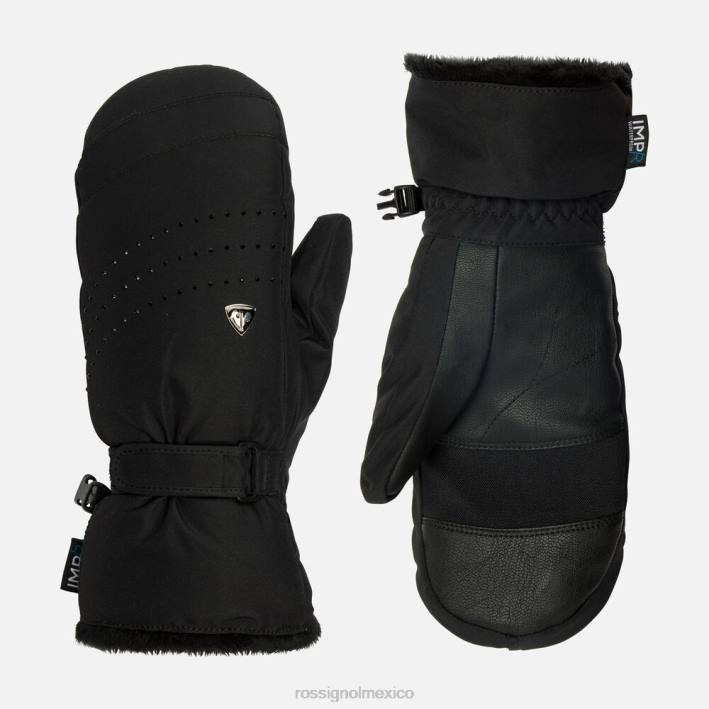 mujer Rossignol famosos guantes de esquí impermeables HPXL747 accesorios negro