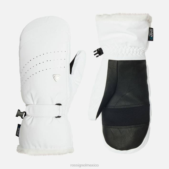 mujer Rossignol famosos guantes de esquí impermeables HPXL934 accesorios blanco