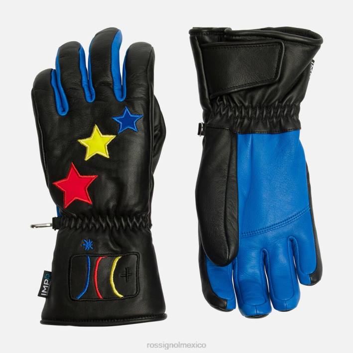 mujer Rossignol guantes impermeables de cuero Steeny HPXL754 accesorios negro