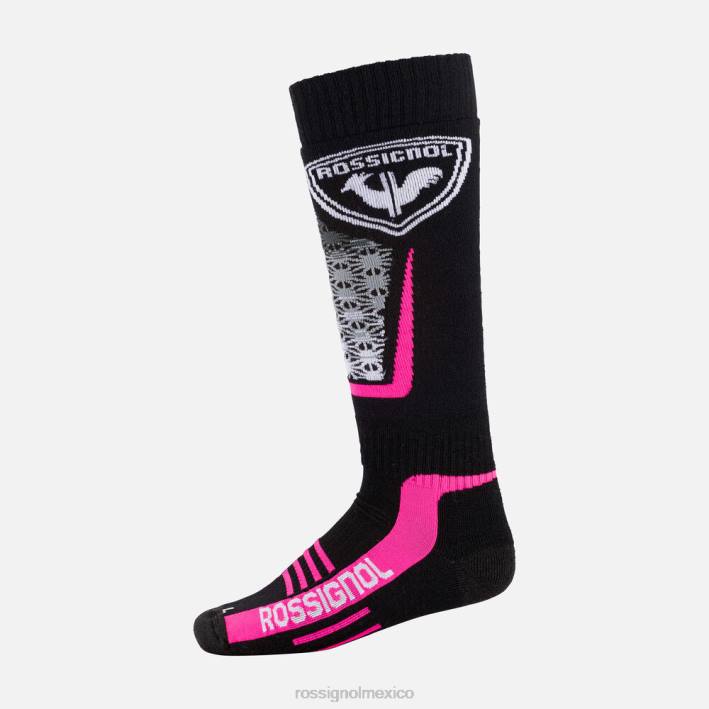 mujer Rossignol calcetines de esquí de lana y seda HPXL708 accesorios rosa fluo