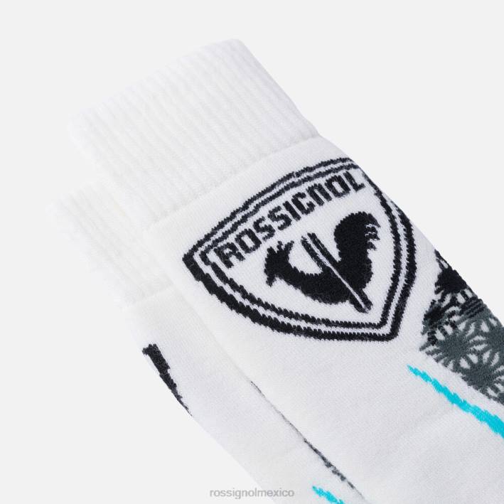 mujer Rossignol calcetines de esquí de lana y seda HPXL710 accesorios blanco